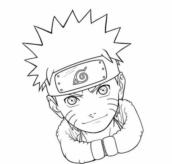 Милый Малыш Naruto Увлекательная Раскраска для Детей