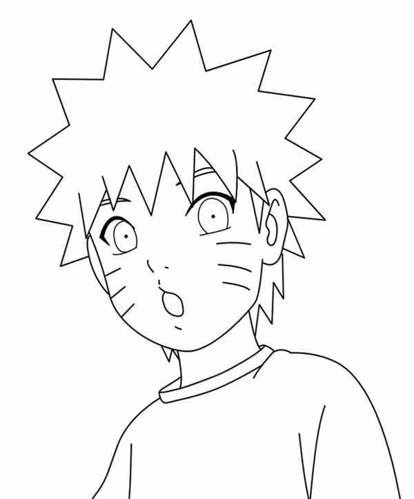 Милый Малыш Naruto Увлекательная Раскраска для Детей