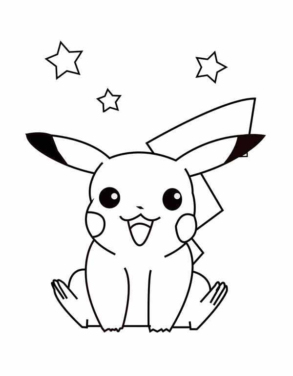 Раскраска Pokemon Пикачу