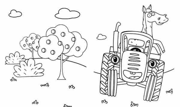 Raskraska для детей Traktor