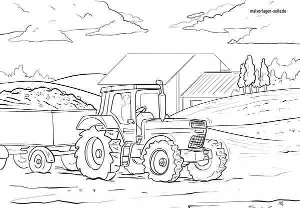 Raskraska для детей Traktor