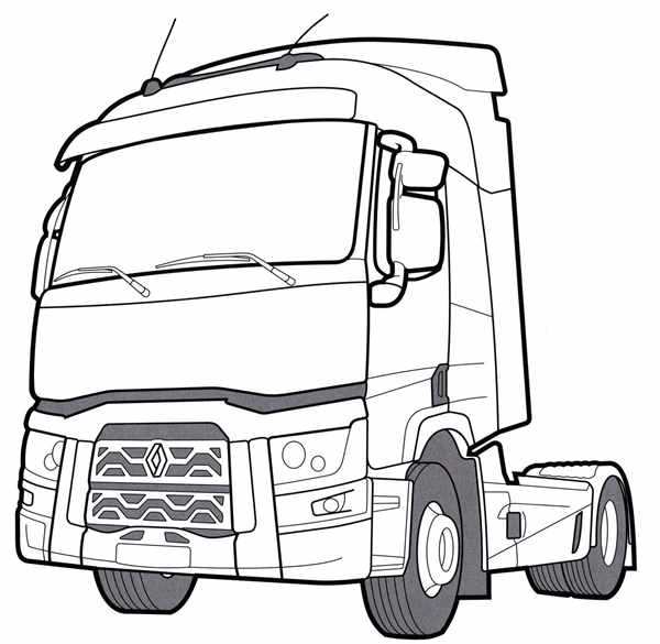 Раскраска грузовик Volvo fh12