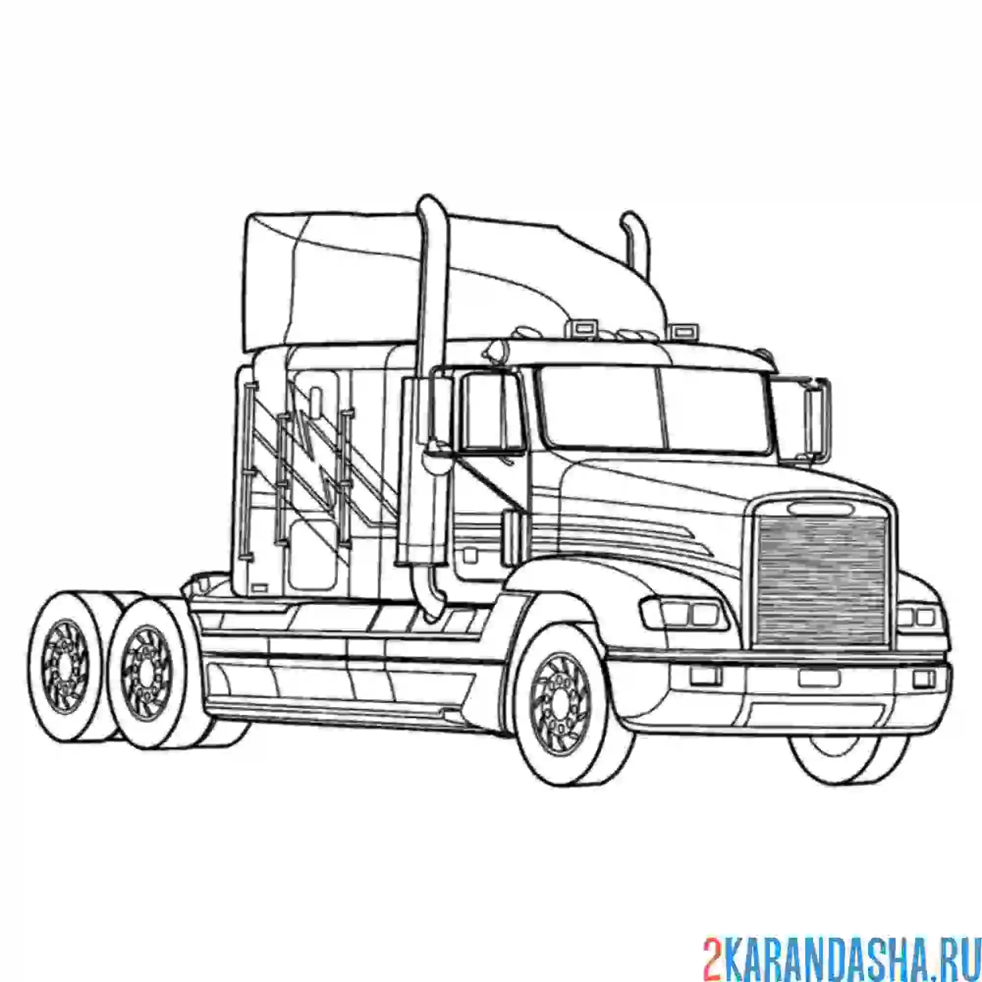 Грузовик Volvo VNL раскраски