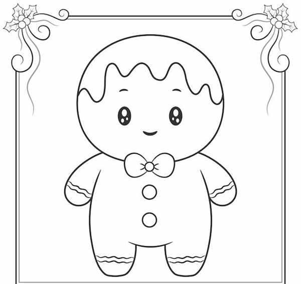 Новогодняя печенька раскраска