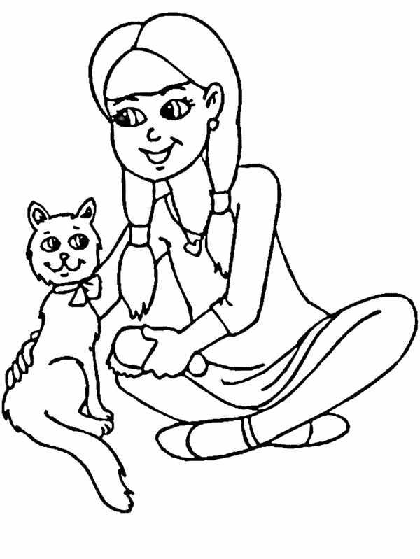Раскраска кошечка
