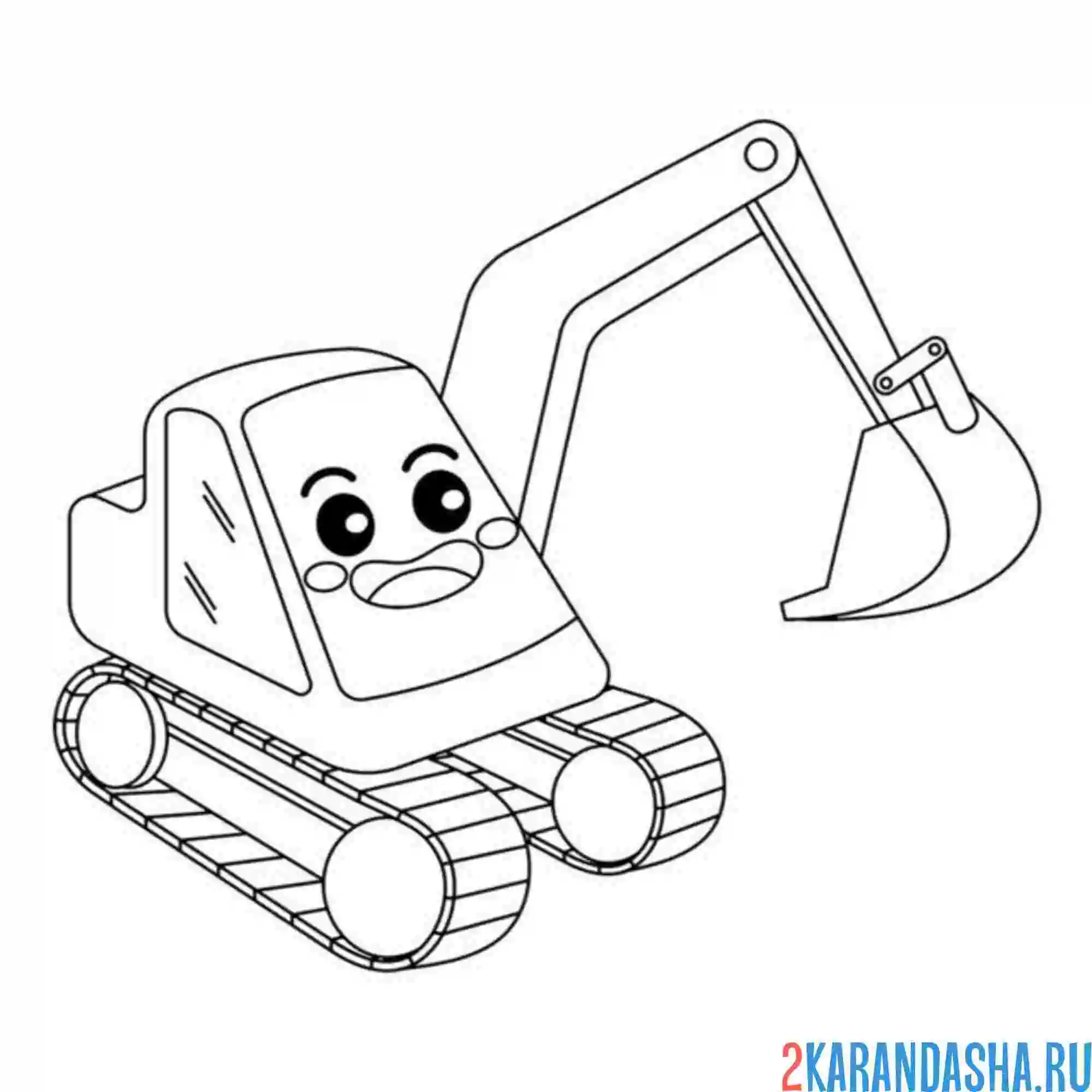 Экскаватор рисунок
