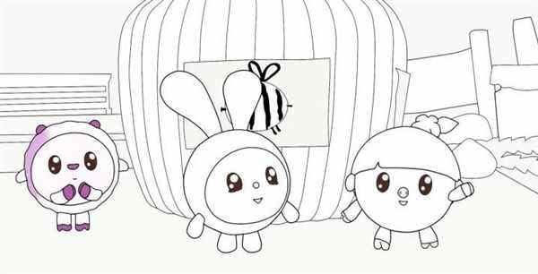 Раскраски для детей Малышарики а4