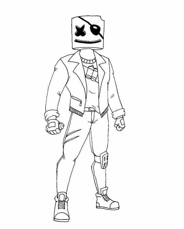 ФОРТНАЙТ Marshmello рисунок