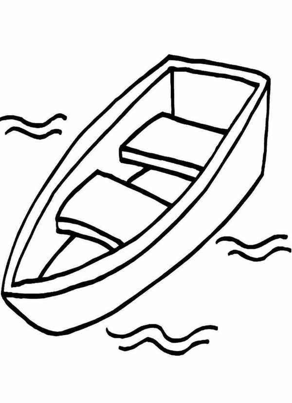 Лодка раскраска