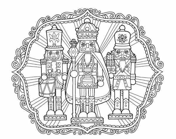 Новогодняя Магия Раскраска Щелкунчик