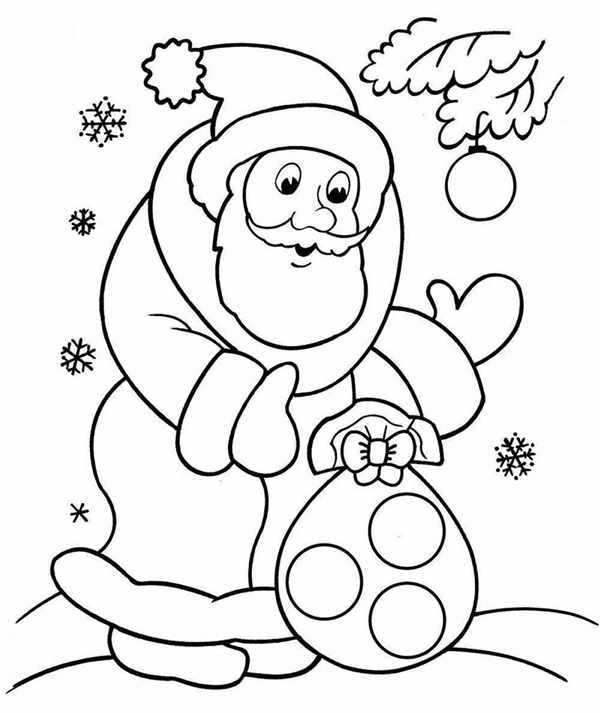 Новогодняя елка раскраска