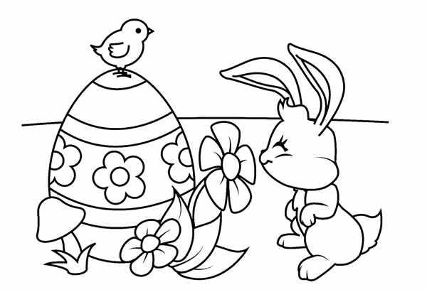 Happy Easter раскраска