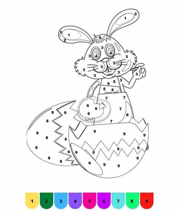 Easter Colour by numbers