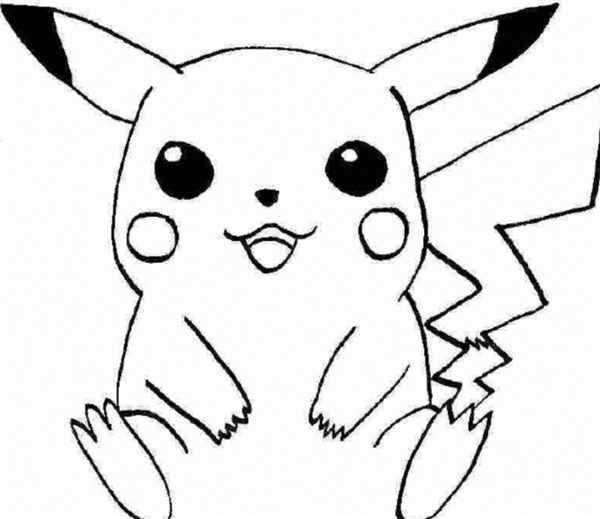 Пикachu в новогодней раскраске