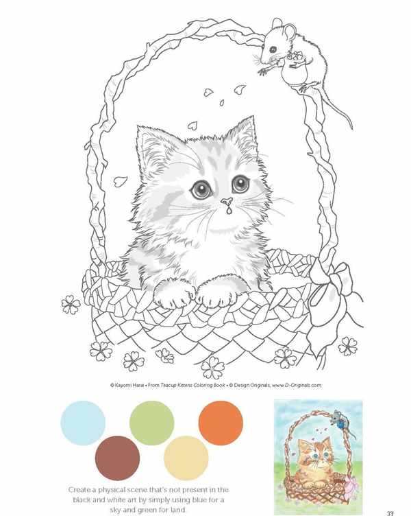 Котенок. Раскраска
