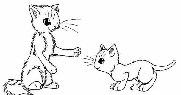 Кошки. Раскраска
