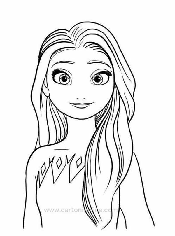 Раскраски для девочек Elsa Anna