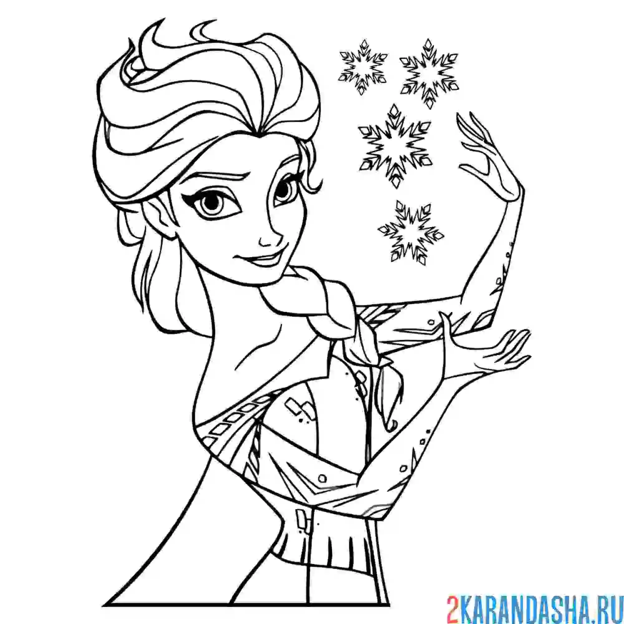 Принцессы Elsa raskraska