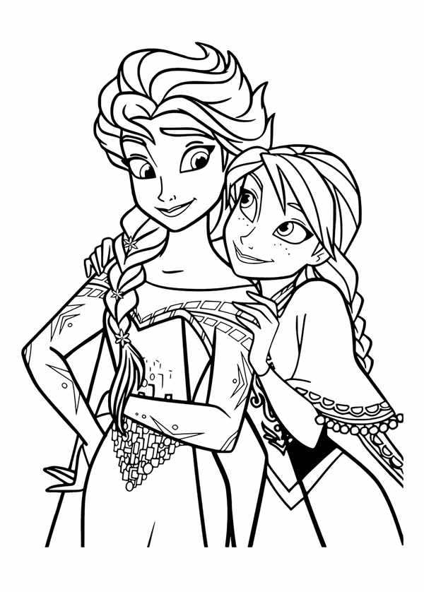 Раскраска Anna Elsa