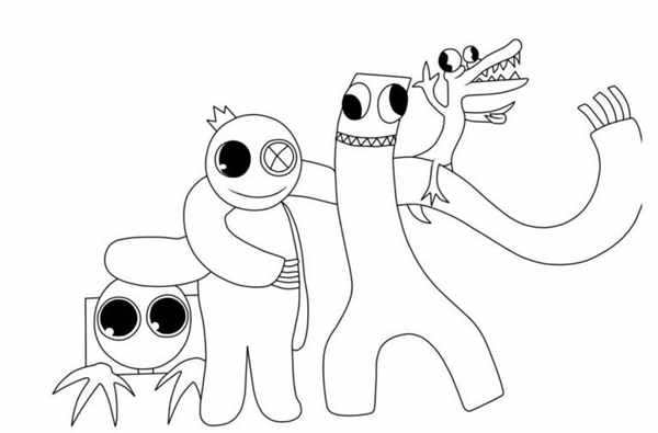 Rainbow friends РОБЛОКС раскраска