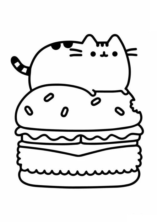 Радужное приключение Раскраска с котенком