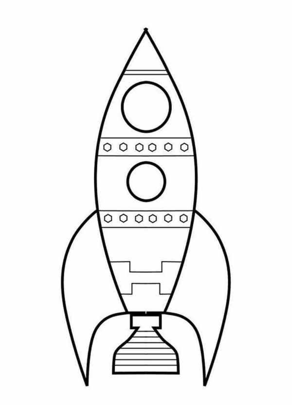 Космическая ракета раскраска