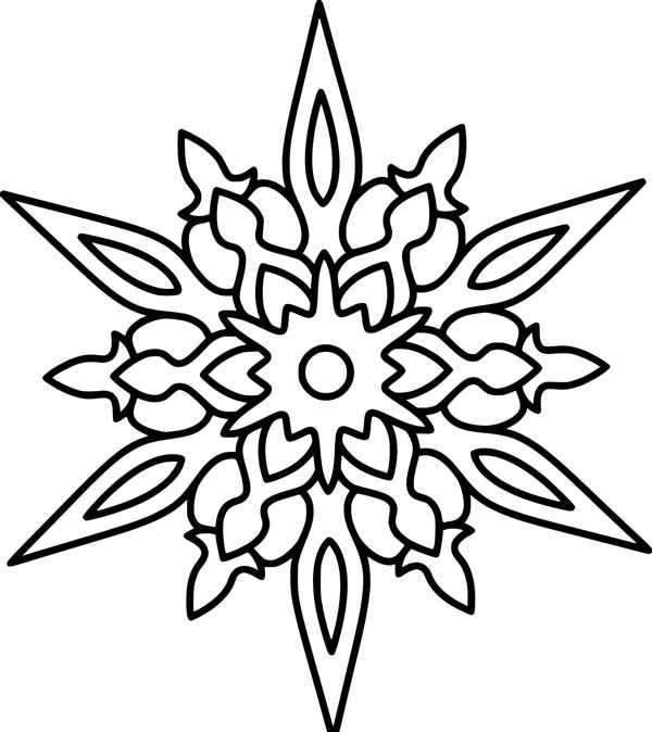 Снежинки картинки раскраски