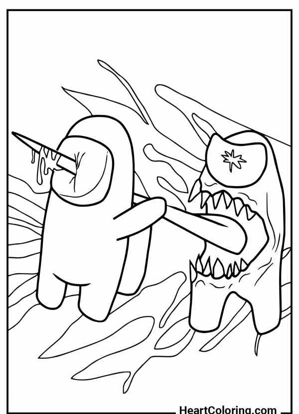 Раскраска А mongs КлоунCreative Coloring for Fans