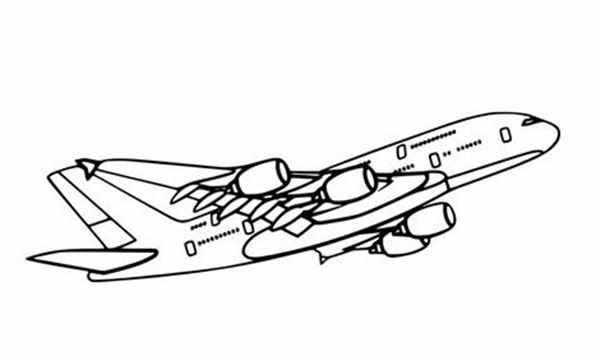 Раскраска самолет Аэробус 320
