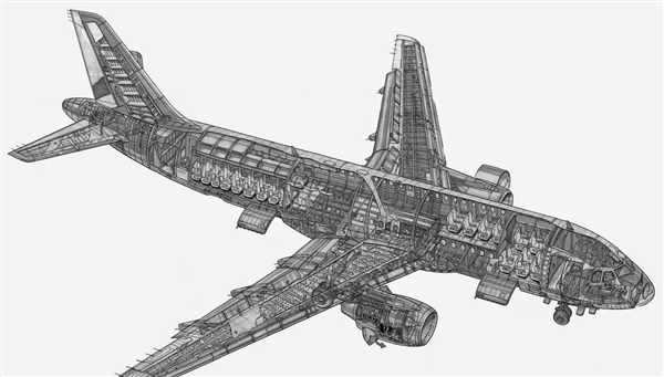 Раскраска Аэробус A320 Волшебство Линий в Облаках