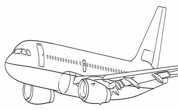 Раскраска Аэробус A320 Волшебство Линий в Облаках