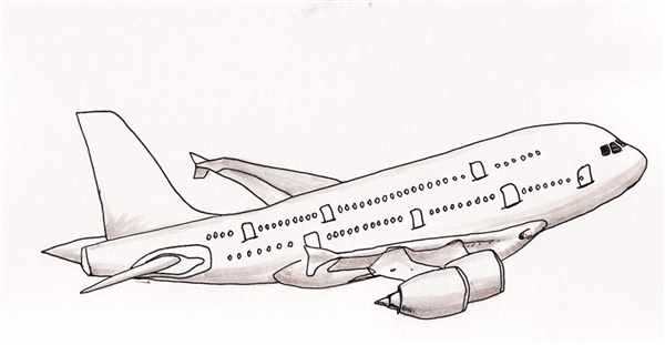 Раскраска самолет Боинг 737