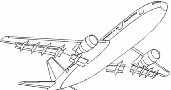 Раскраска самолет Airbus a320