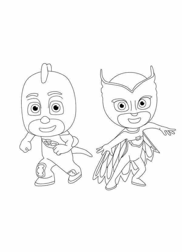 PJ Masks раскраски Гекко