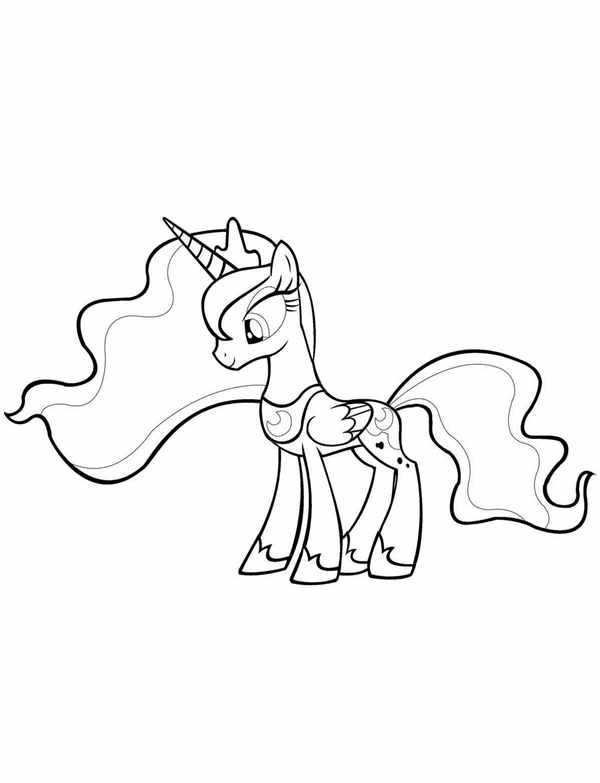 Раскраски my little Pony принцесса Селестия
