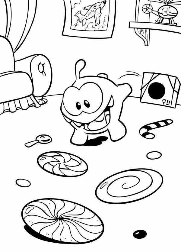 Cut the Rope раскраска