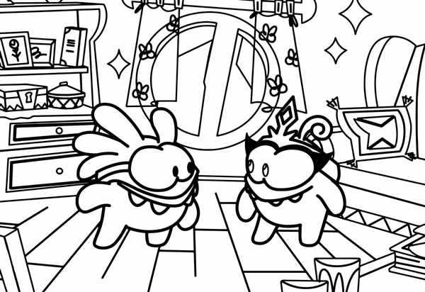 Cut the Rope раскраска
