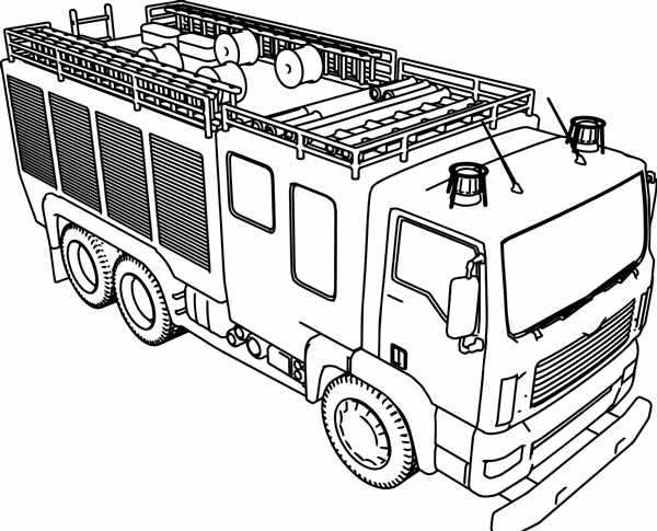 Раскраска пожарная машина
