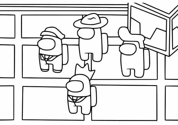 Among us картинки раскраски