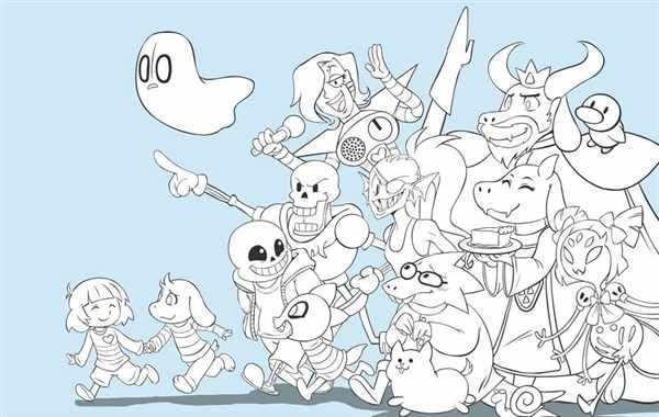 Раскраска Фриск из Undertale