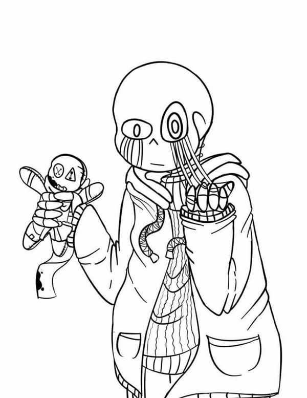 Undertale Sans раскраска