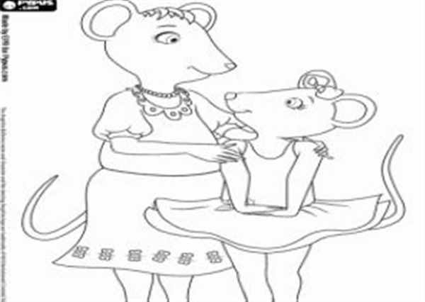 Мышка балерина раскраска