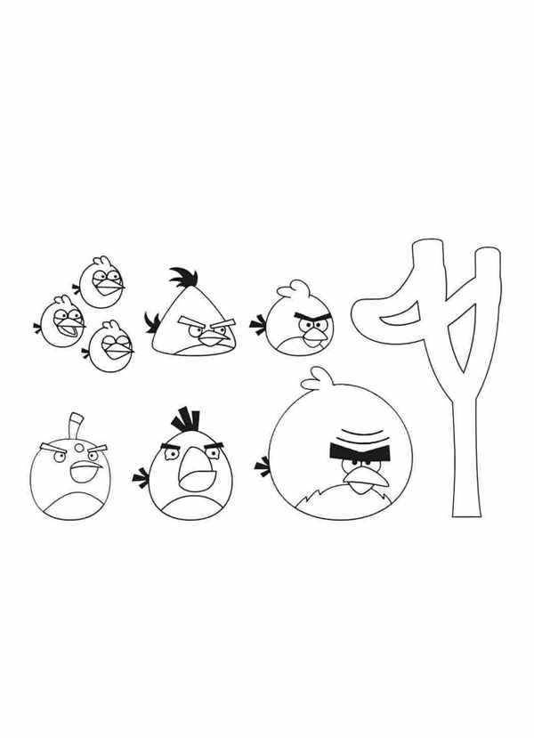Раскраска Angry Birds Веселые Игры для Взрослых и Детей