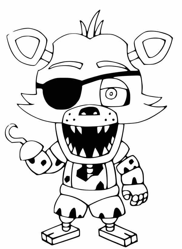 Раскраски ФНАФ Foxy