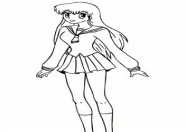 Раскраска аниме девушки