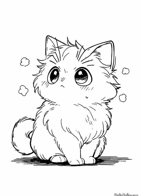 Раскраска. Котики