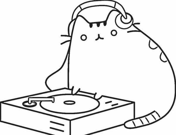 Раскраски милые котики с едой