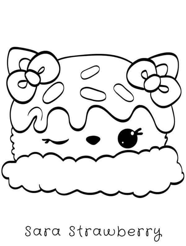 Раскраска Аниме Котёнок В Пончике