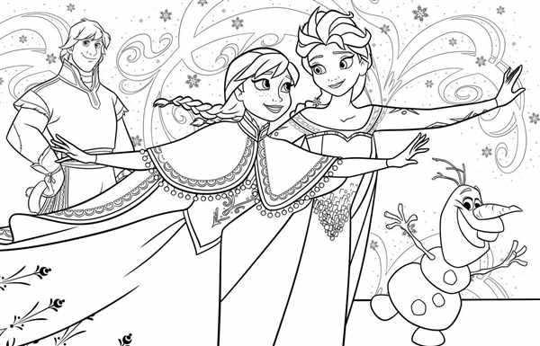 Раскраски для девочек Elsa Anna