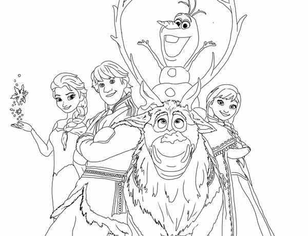 Раскраски для девочек Elsa Anna
